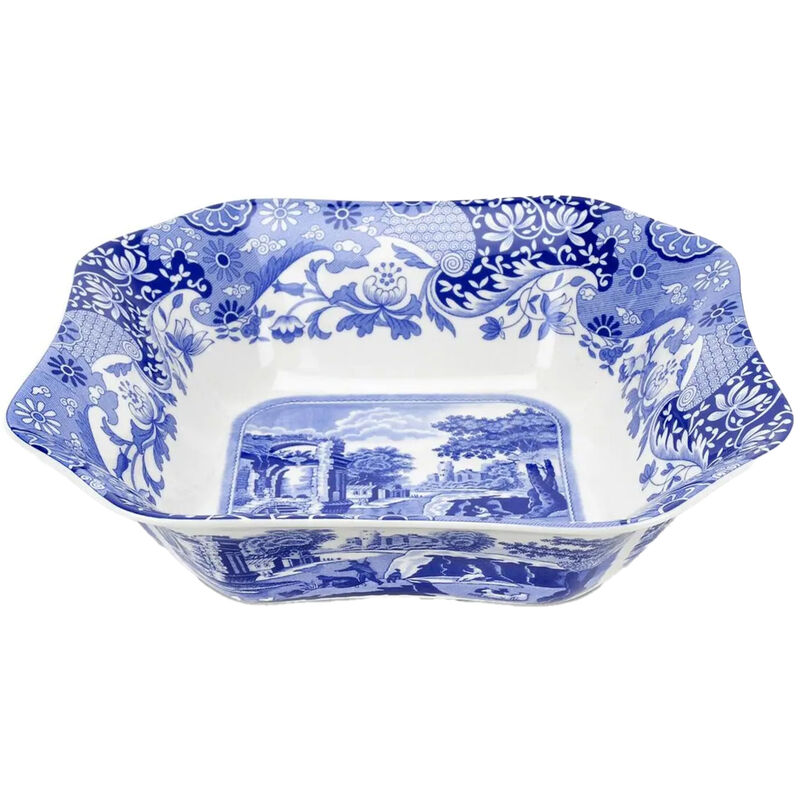 Spode Blue Italian Neliönmuotoinen Tarjoilukulho