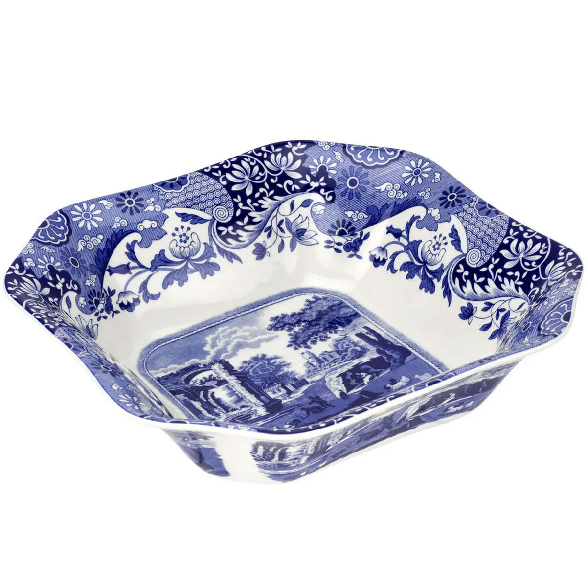 Spode Blue Italian Serveringsskål, firkantet
