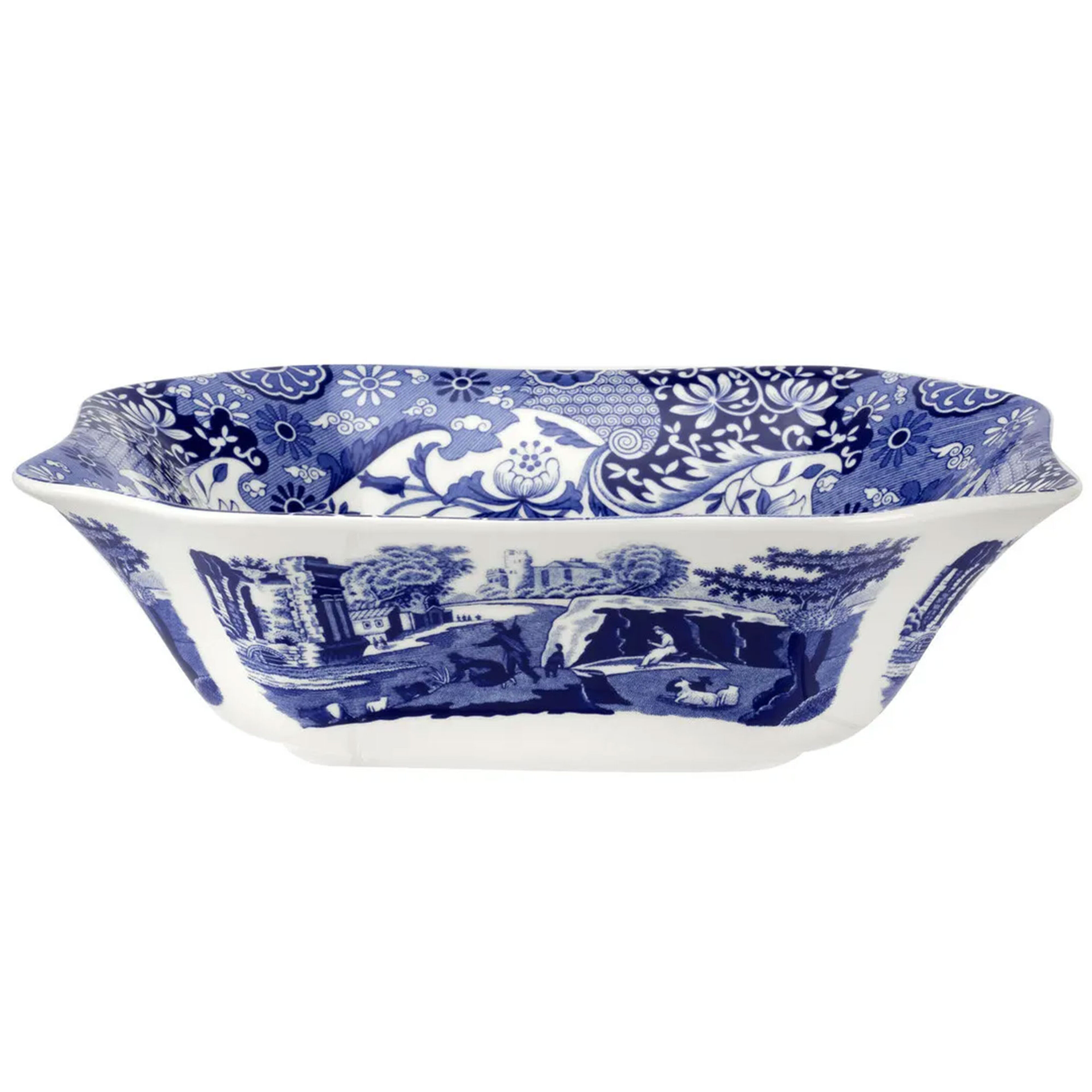 Spode Blue Italian Neliönmuotoinen Tarjoilukulho