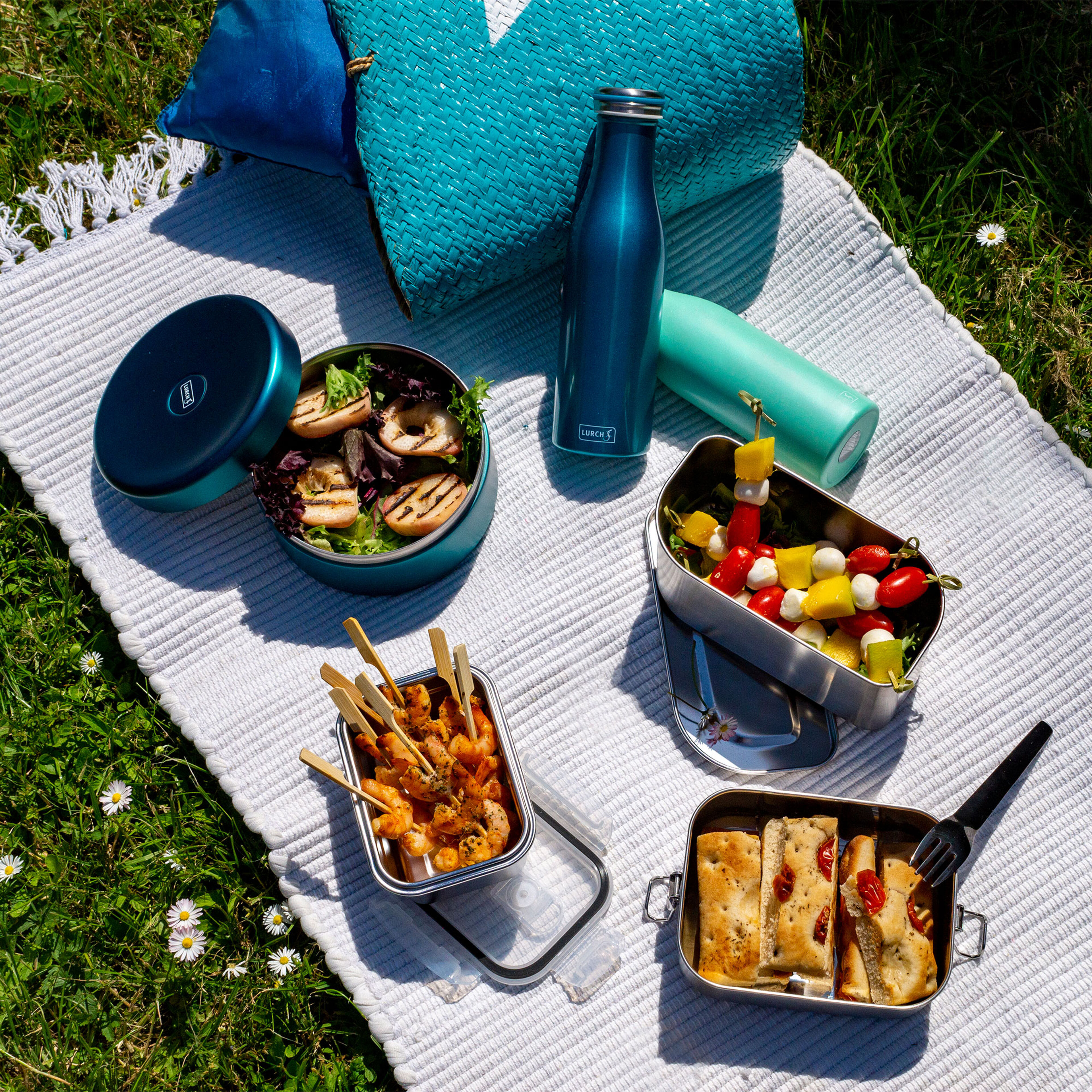 Matboks med snap‑lokk 800 ml, rustfritt stål