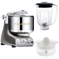 Ankarsrum Assistent AKM6230 + mixerkanna & citruspress, black chrome