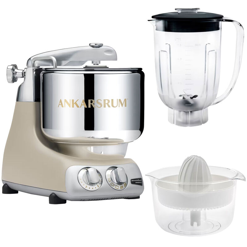 Ankarsrum Assistent AKM6230 + mixerkanna & citruspress, harmony beige