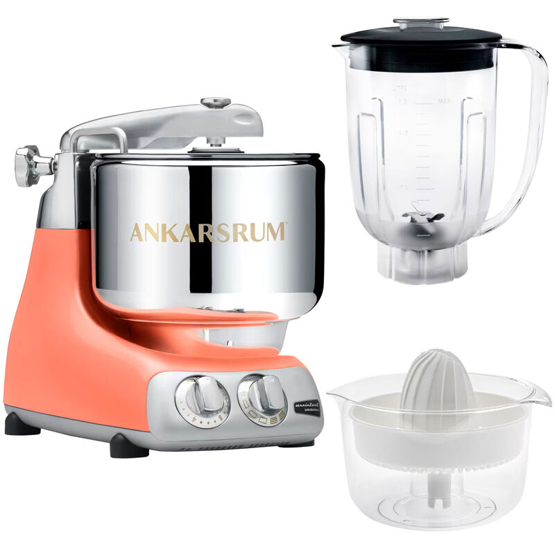 Ankarsrum Assistent AKM6230 + mixerkanna & citruspress, coral crush