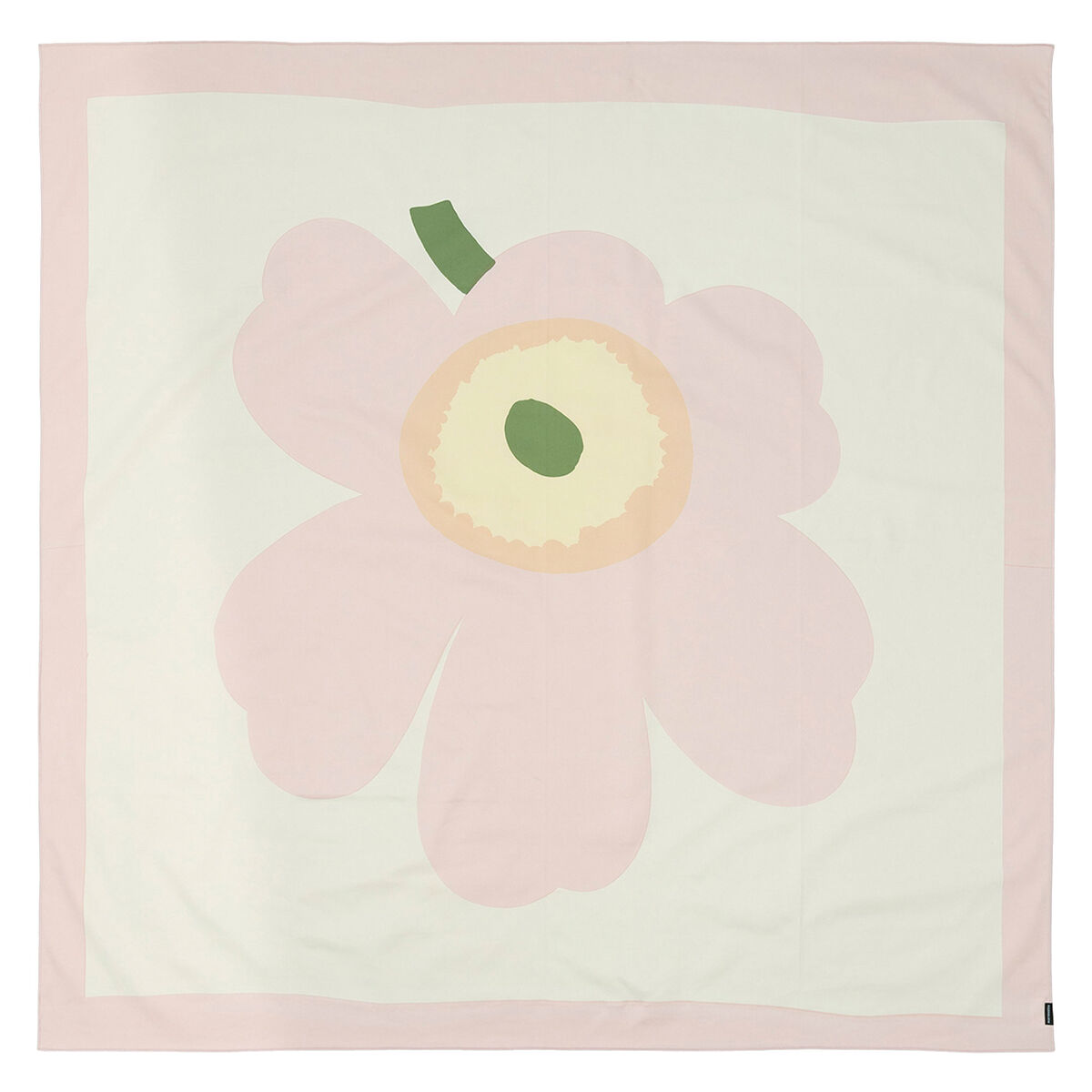 Unikko bordservise 140 x 140 cm, hvid/rosa