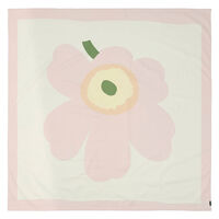 Unikko bordservise 140 x 140 cm, hvid/rosa