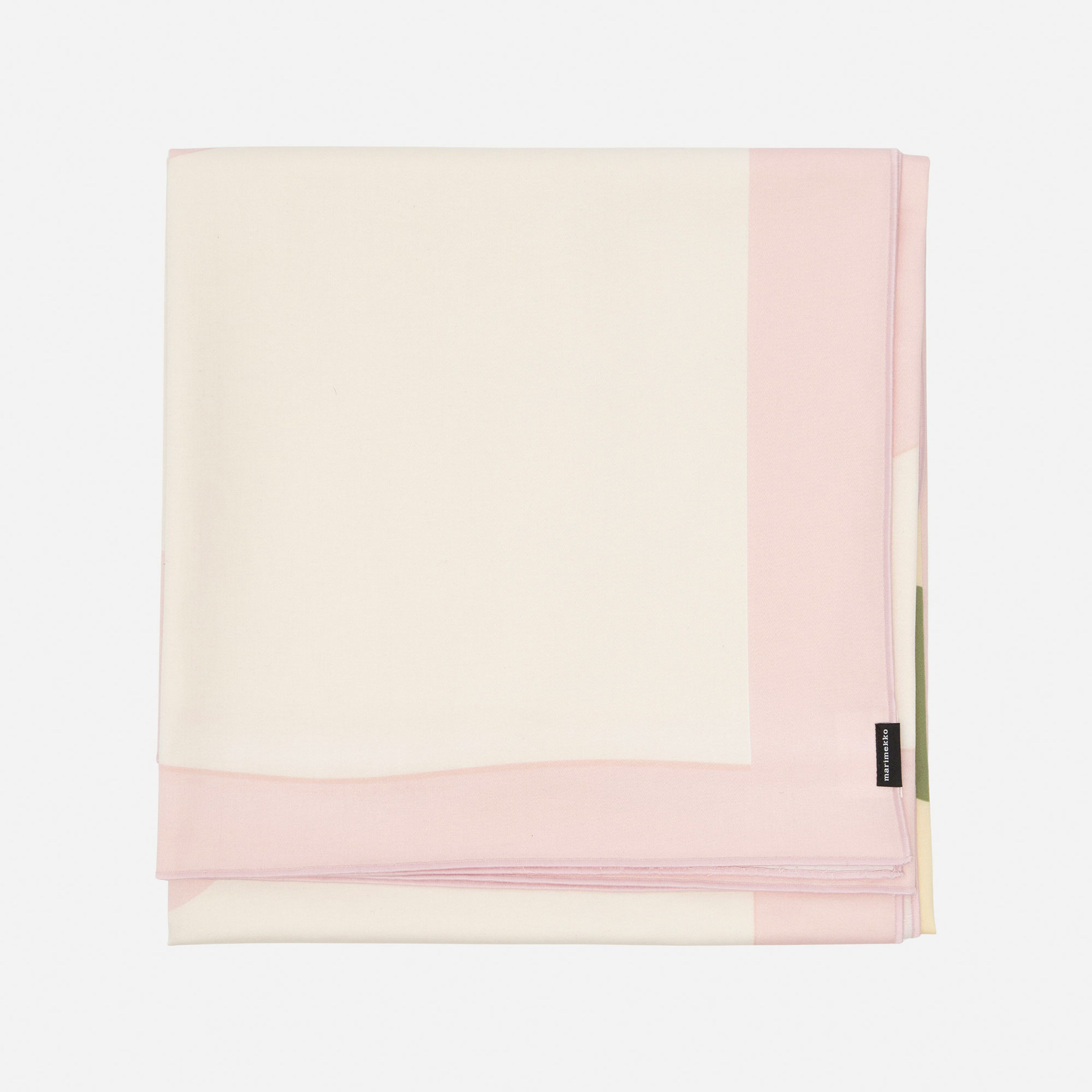 Unikko bordservise 140 x 140 cm, hvid/rosa