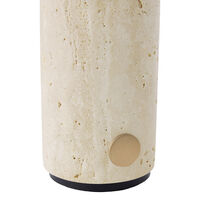 Torrano portabel bordslampa, beige travertine