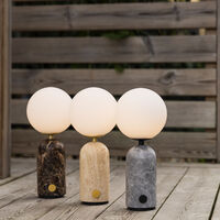 Torrano portabel bordslampa, brown marble
