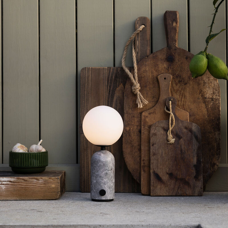 Torrano portabel bordslampa, grey marble