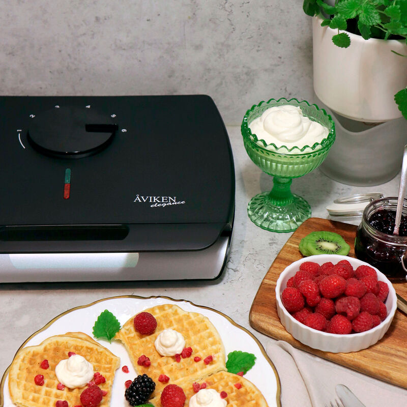 Elegance 910 dubbelt våffeljärn, keramiskt