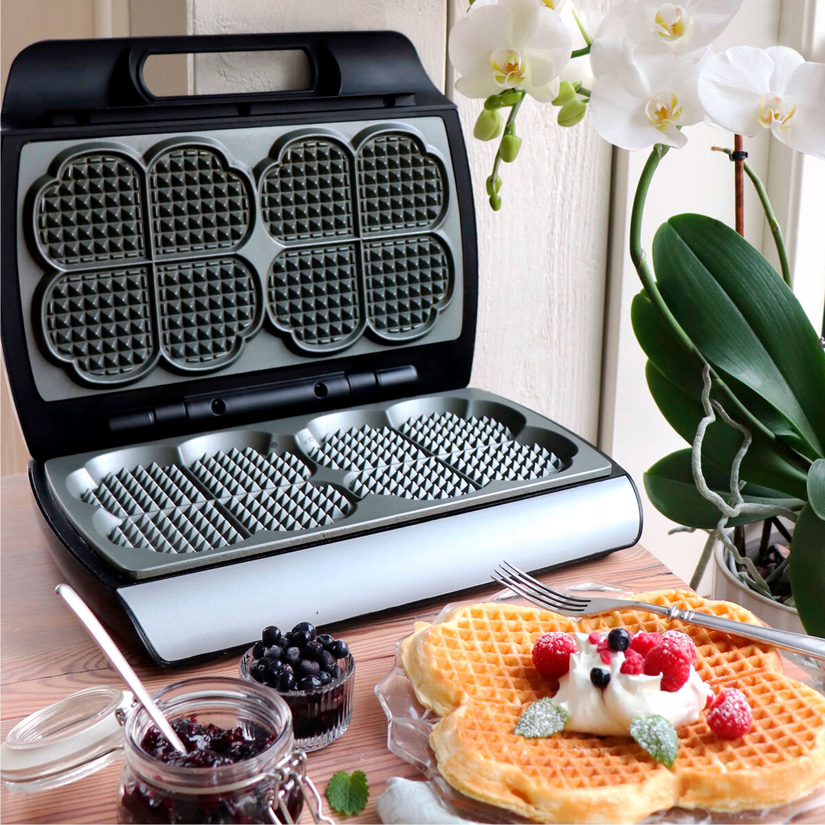 Elegance 910.2 dobbelt vaffeljern, keramisk