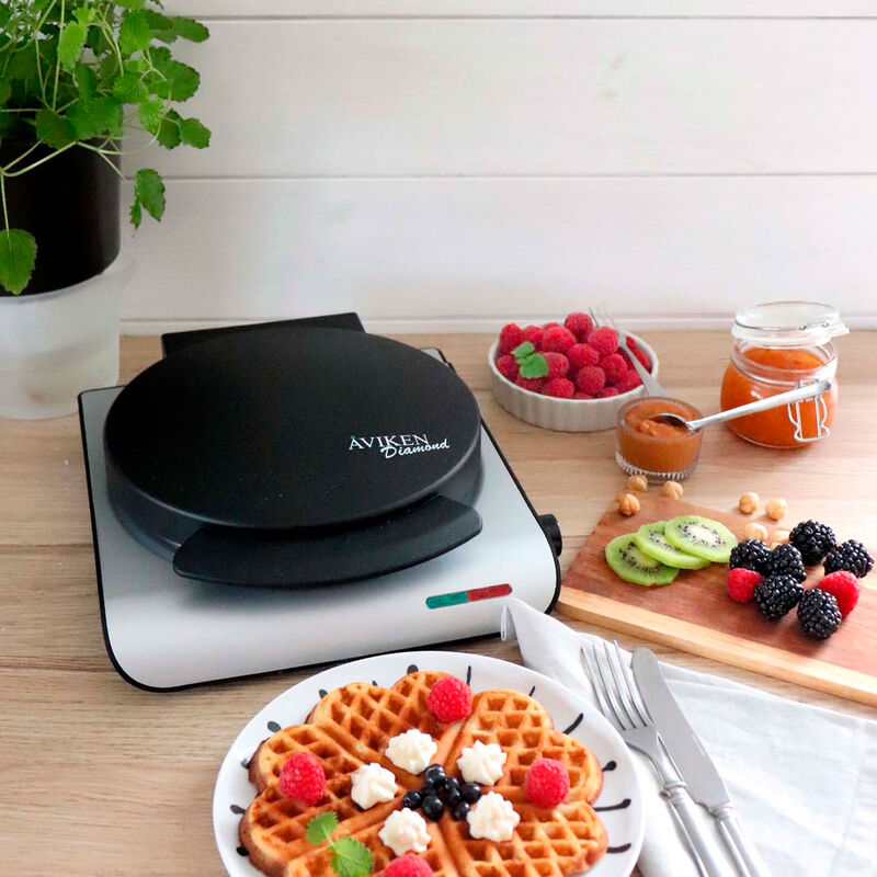 907.2 Våffeljärn keramiskt, silver