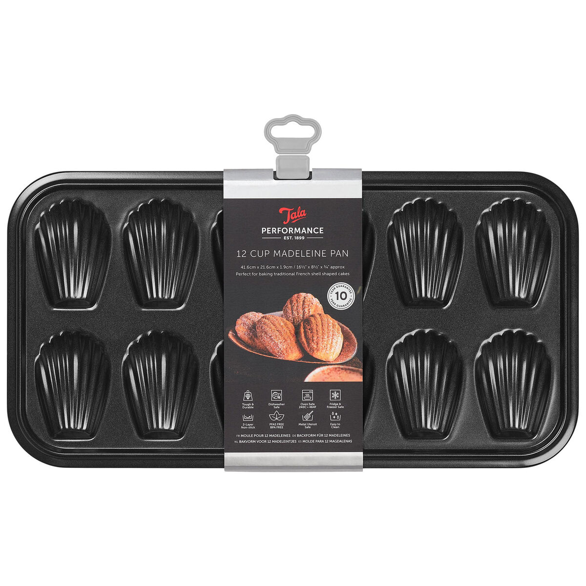 Performance madeleineform for 12 kaker