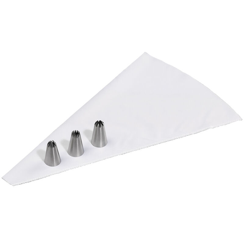 Set med 3 stjärntyllar och spritspåse