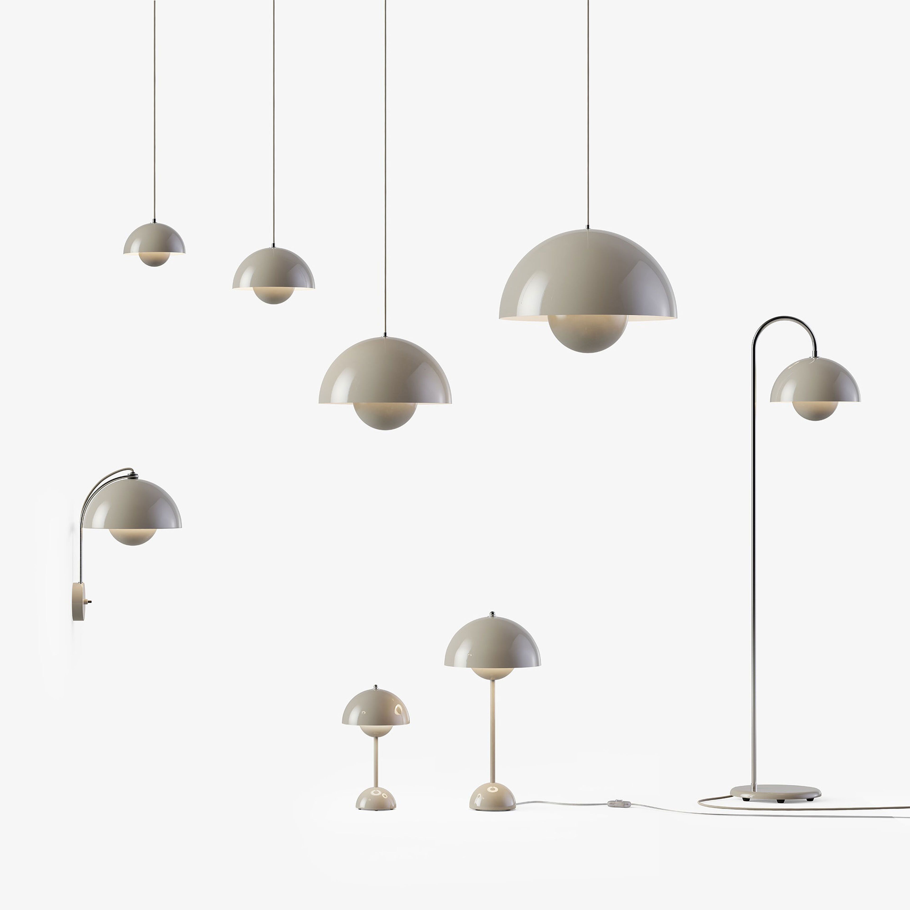 &Tradition Flowerpot VP2 pendel 50 cm, grey beige