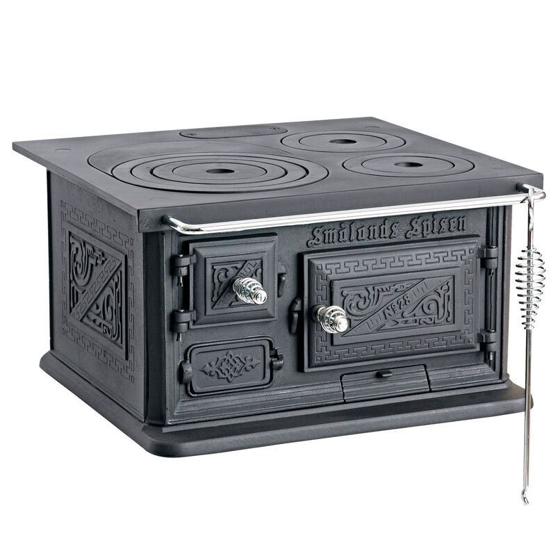 Smålandsspisen 28 brændekomfur, bagudgang