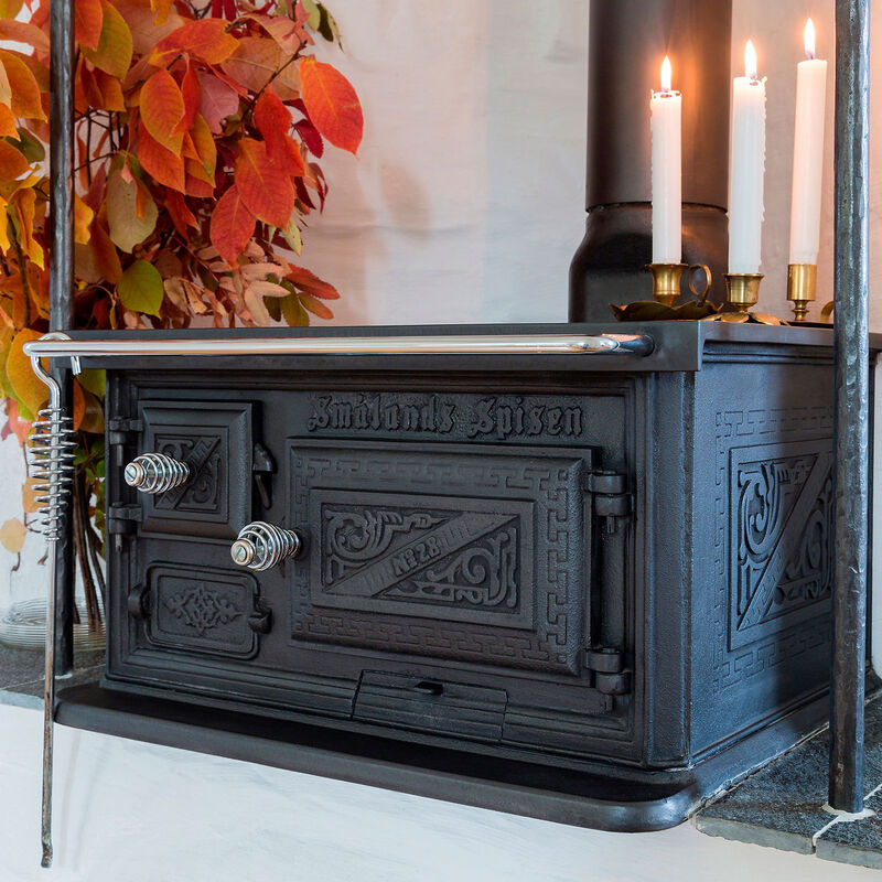 Smålandsspisen 28 brændekomfur, bagudgang