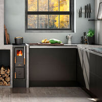 JD 320 brændekomfur, bagudgang