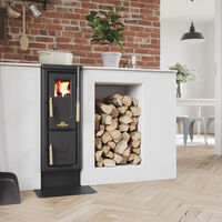 JD 320 brændekomfur, bagudgang