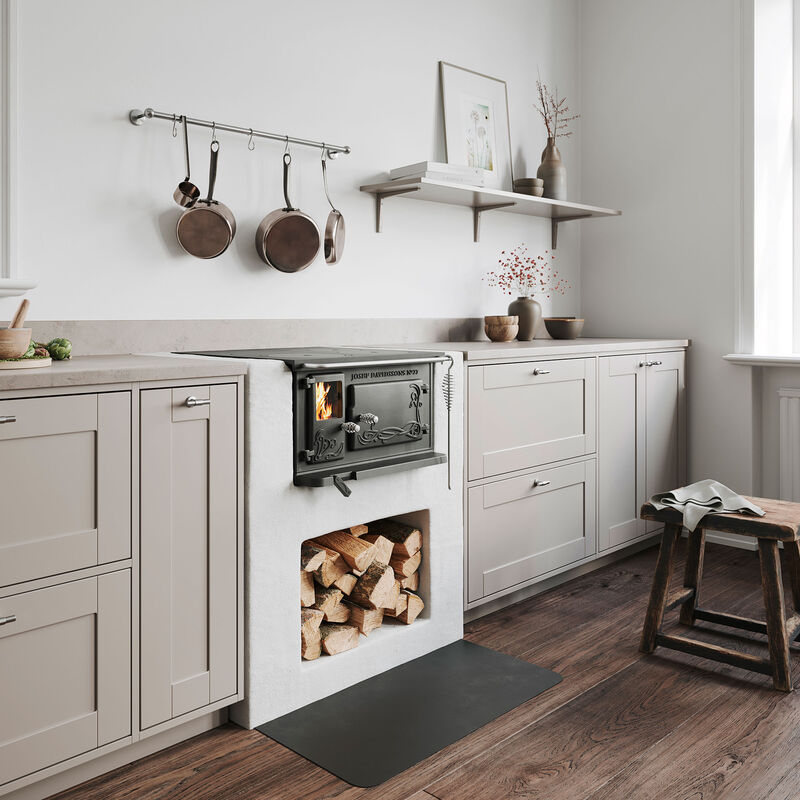 JD 27 brændekomfur med kogeplader