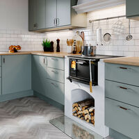 JD 227 vedkomfyr med stekehelle