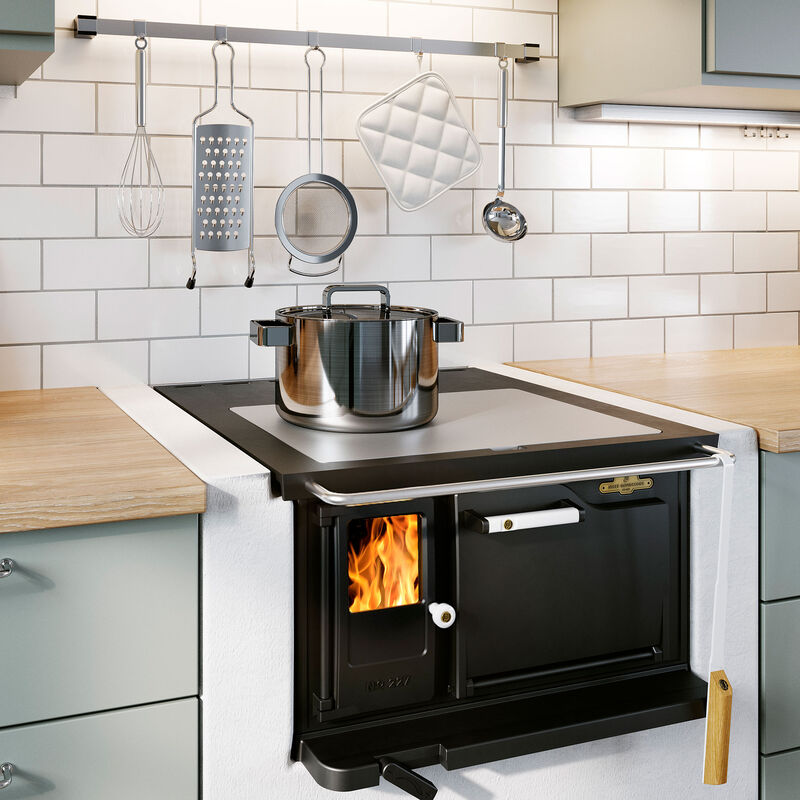 JD 227 vedkomfyr med stekehelle