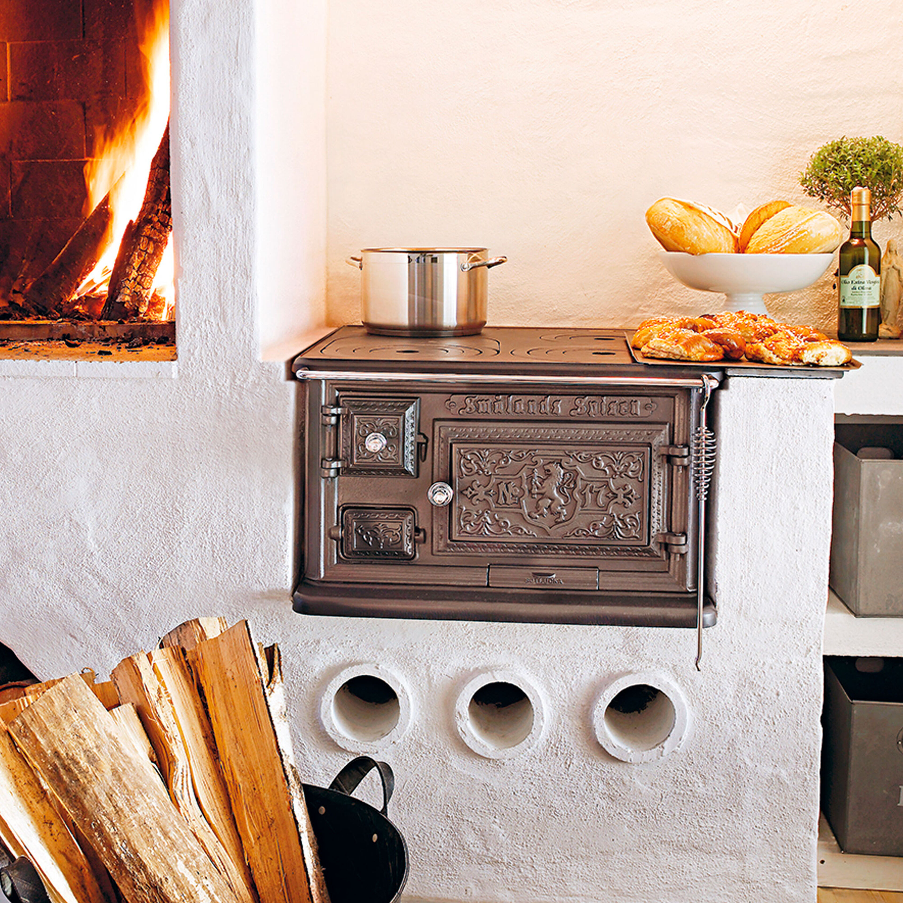 Smålandsspisen 1896, puuhella, takaliitäntä