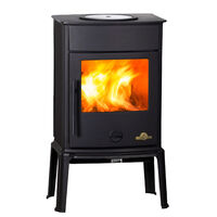 Oden 6300 kamin med kokplatta, svart