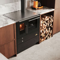 Heimdall 790 vedspis med toppanslutning, svart