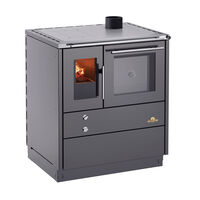 Heimdall 790 vedspis med toppanslutning, grå