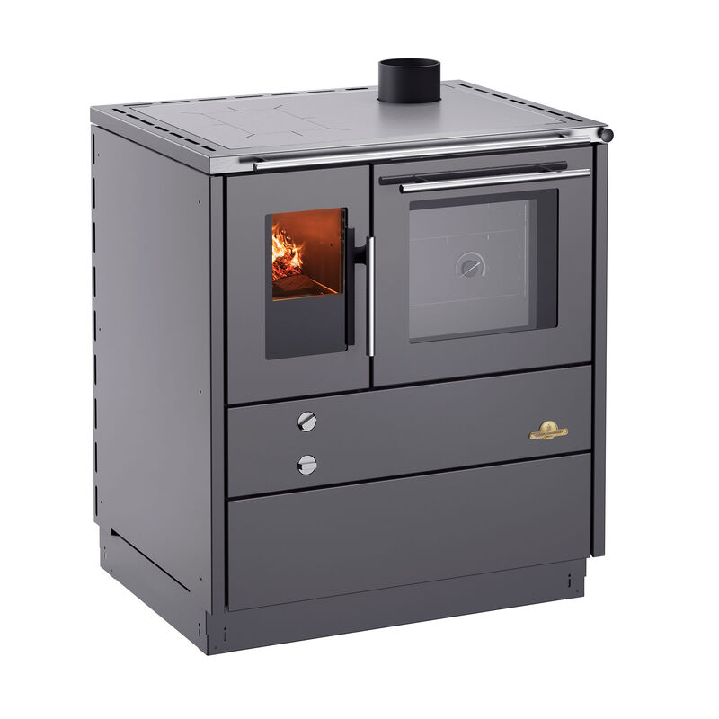 Heimdall 790 vedspis med toppanslutning, grå