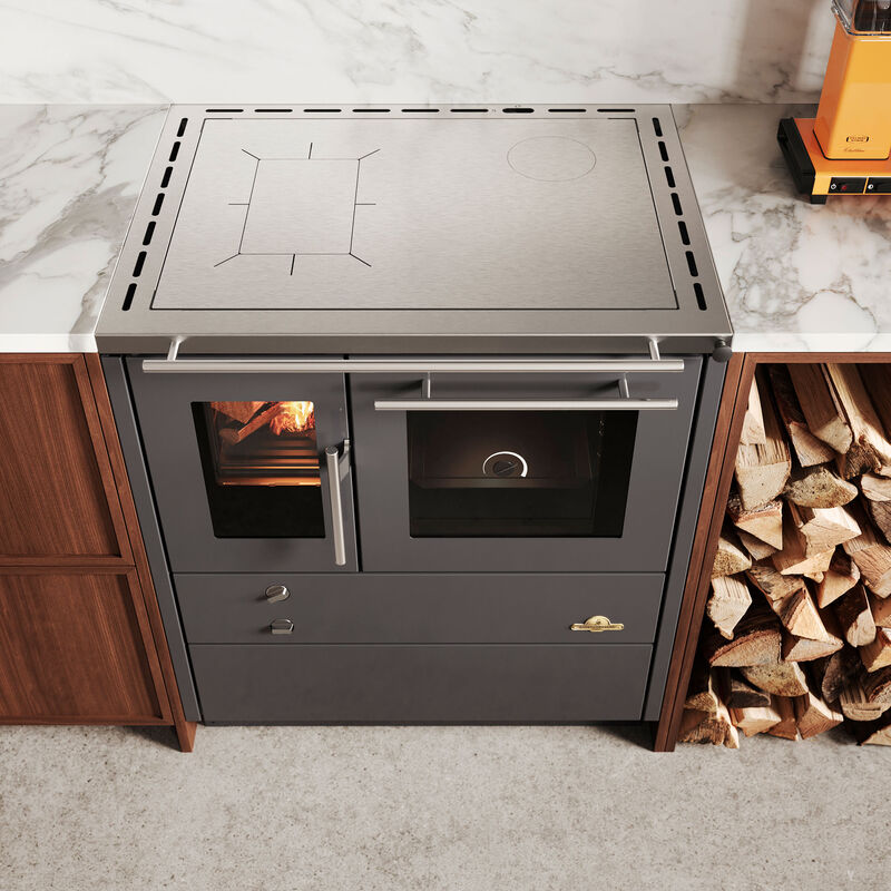 Heimdall 790 puuhella takaliitännällä, harmaa