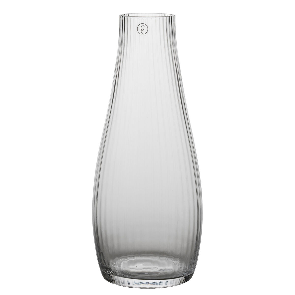 Karaffel 19 cm, riflet glas