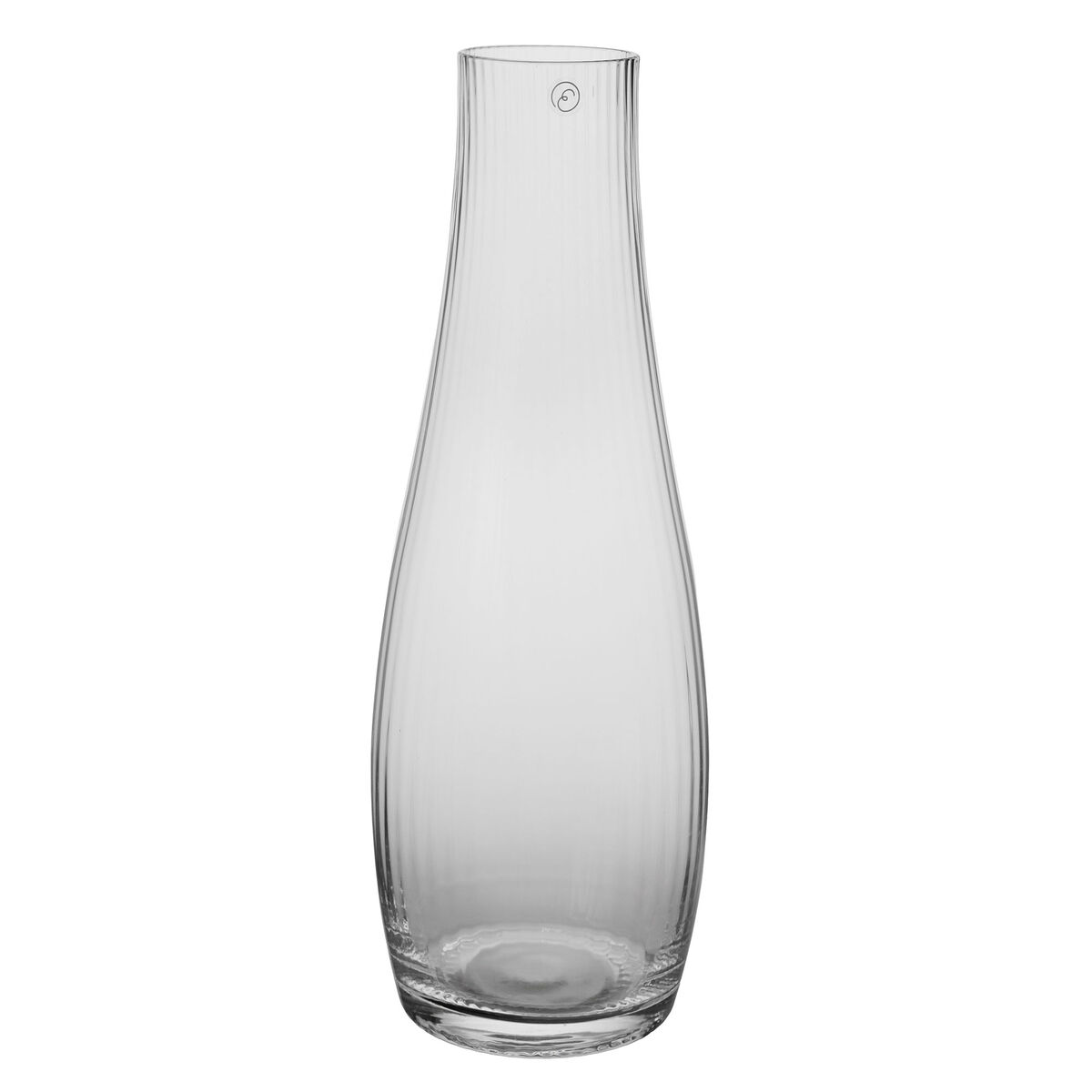 Karaff 28 cm, räfflat glas
