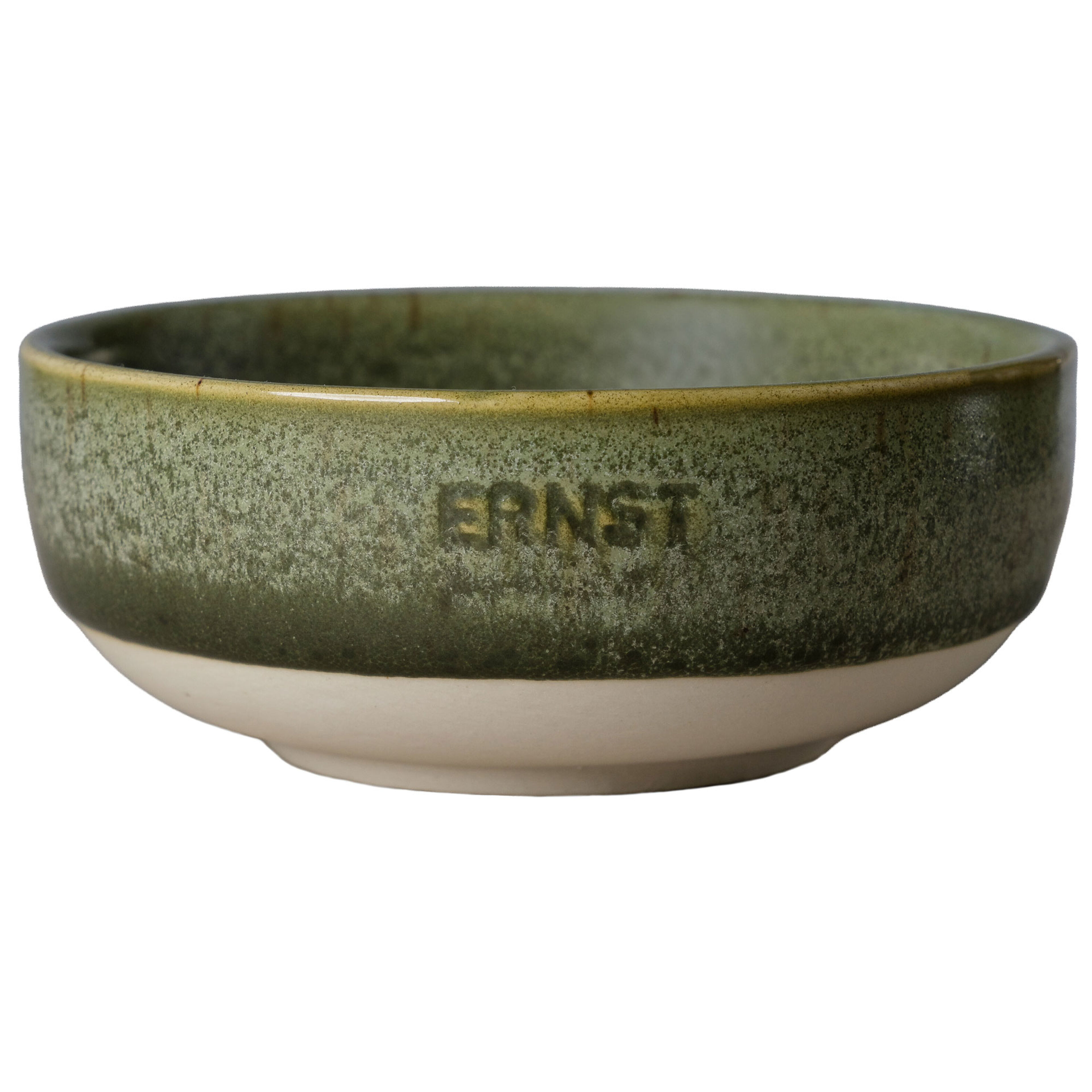 Skål 11 cm, grön/natur