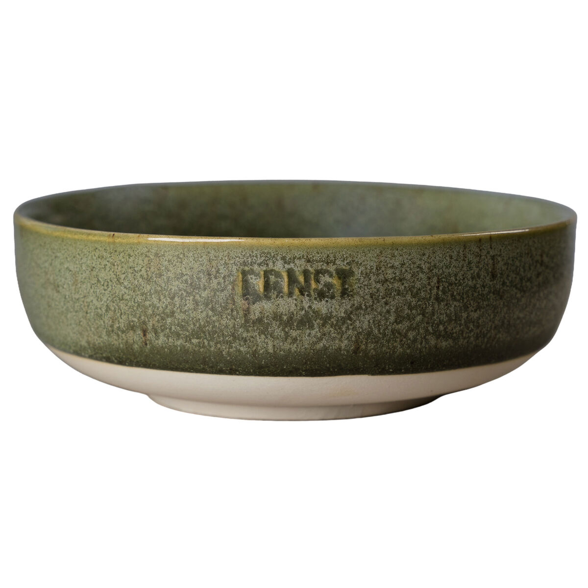 Skål 14 cm, grön/natur