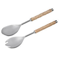 Salladsbestick 28 cm, rostfritt stål/sjögräs