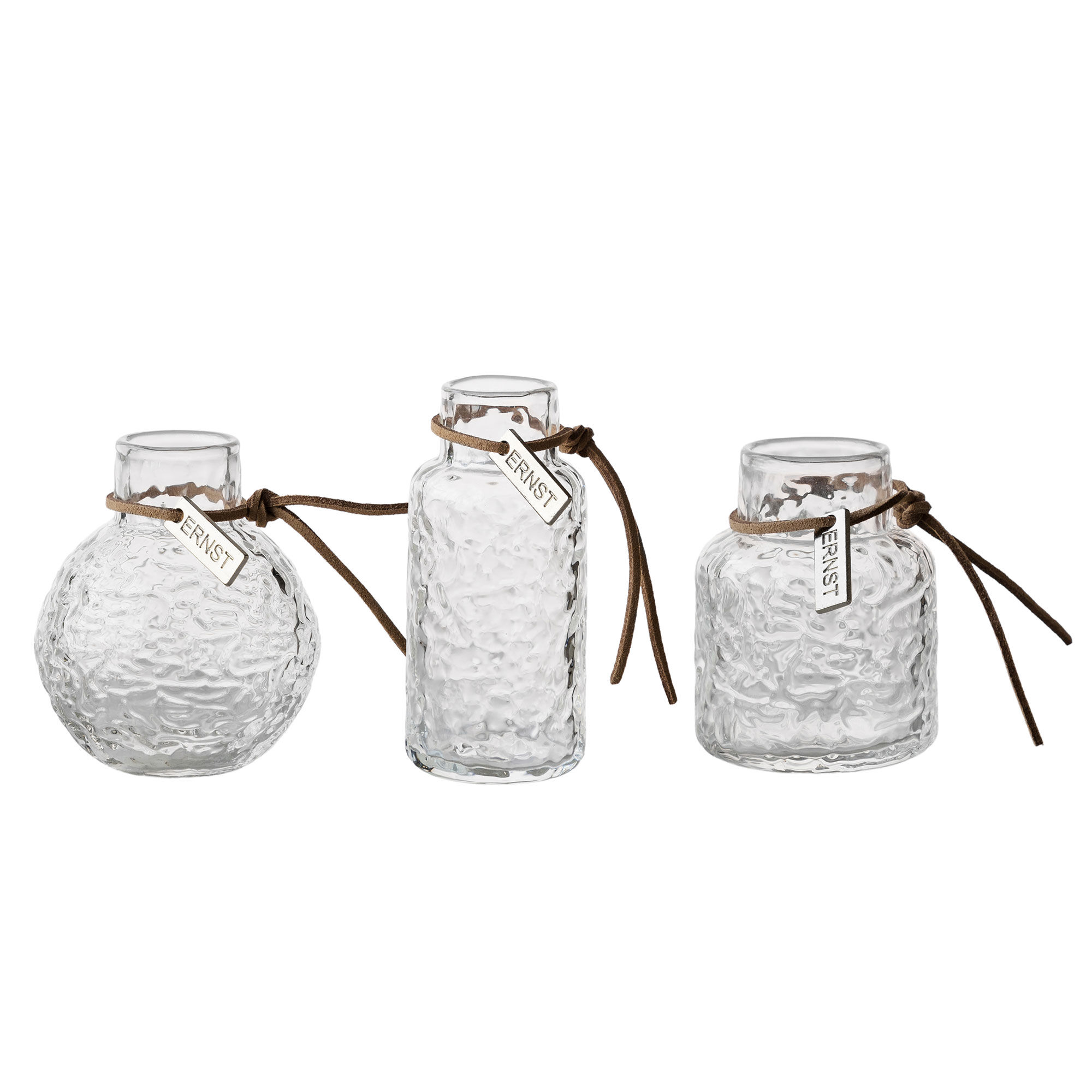 Ernst Glasvaser med mønster 3-pak, klar