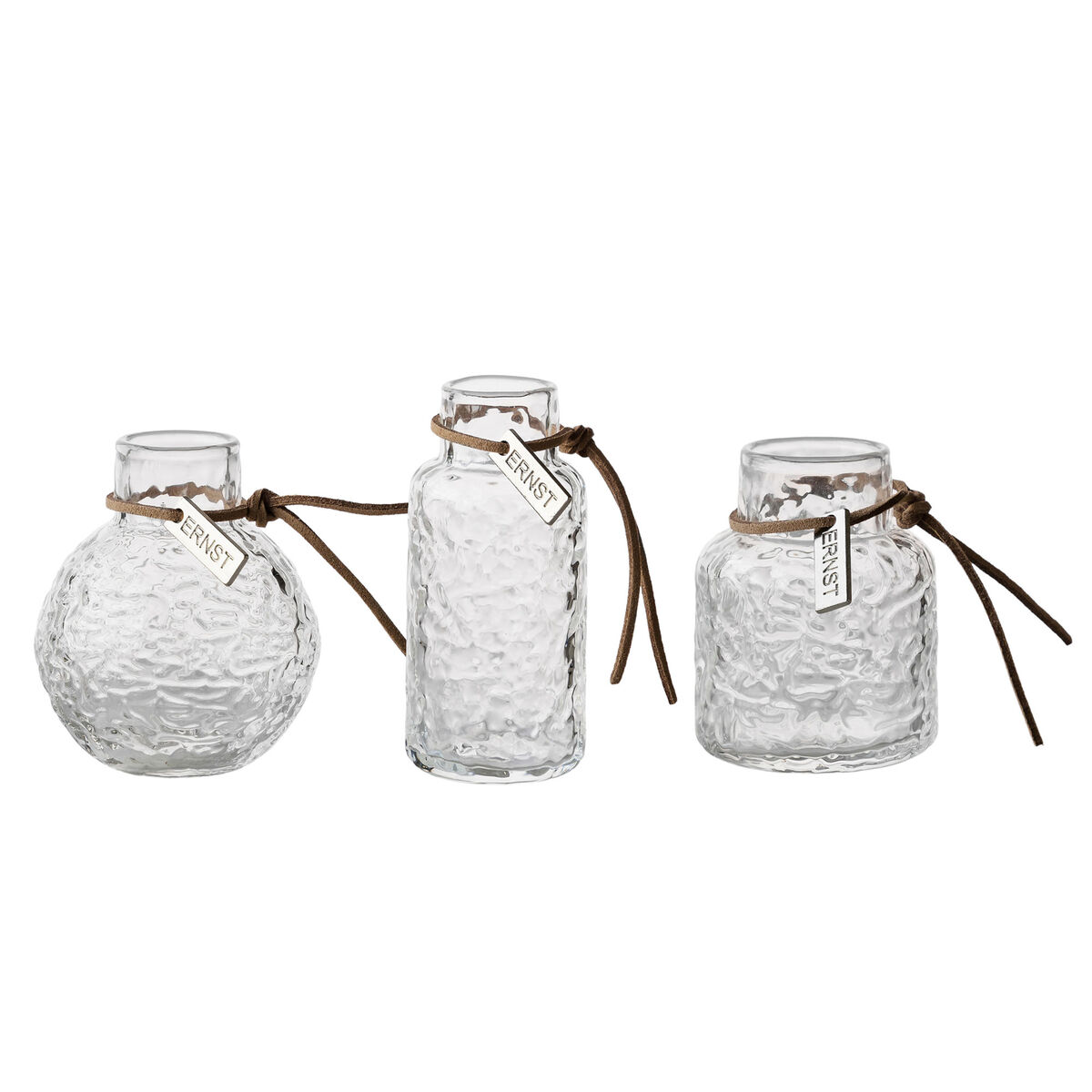 Glasvas mönster 3-pack, klar