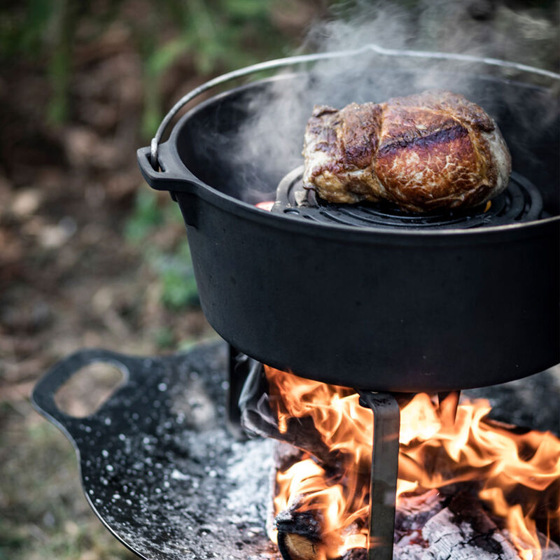 FT12 støbejernsgryde med flad bund