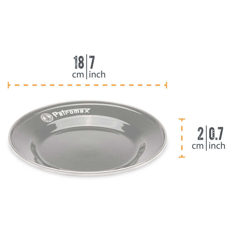 Lautanen 18 cm, musta 2 kpl