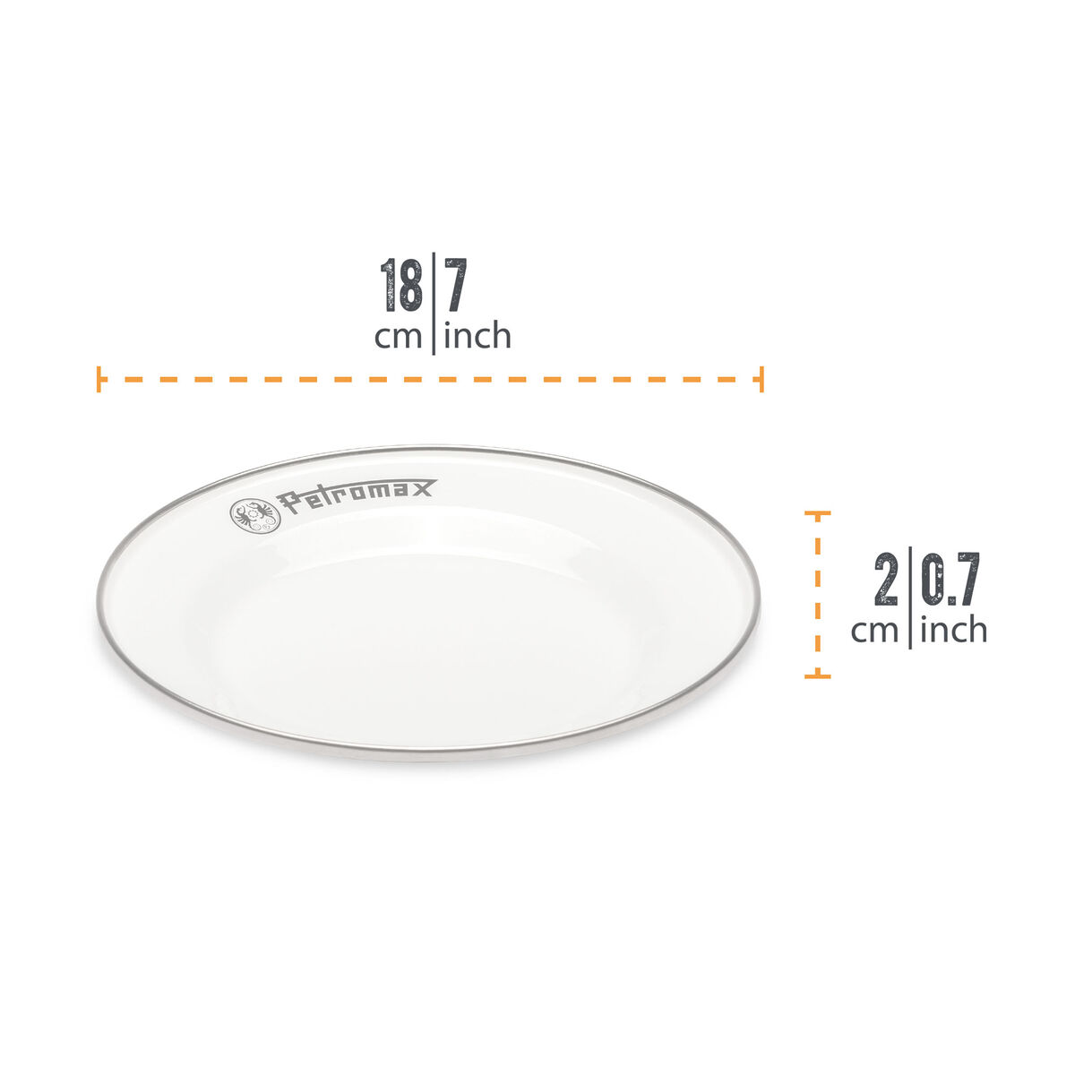 Asjett 18 cm hvit, 2-pakning