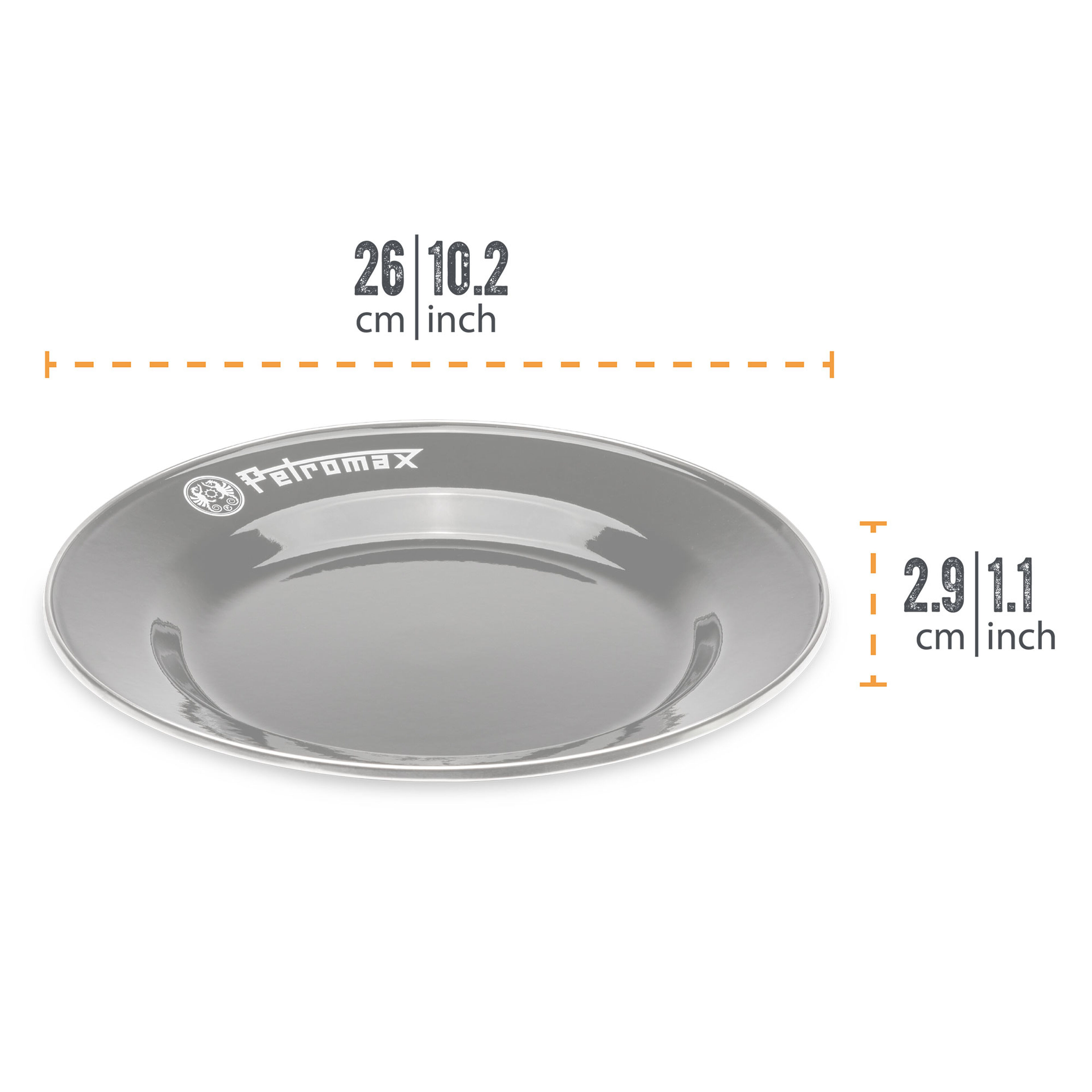 Ruokalautanen 26 cm, musta 2 kpl