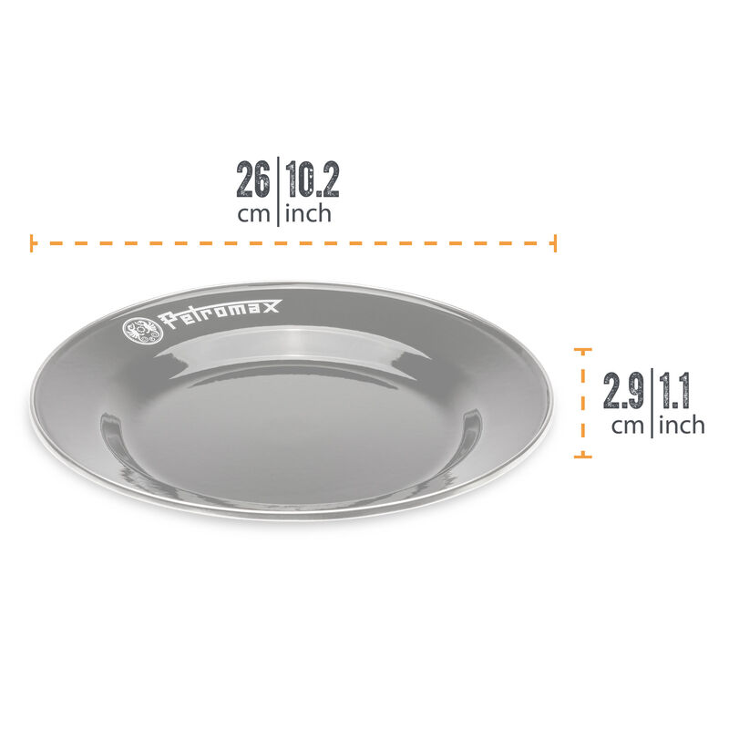 Ruokalautanen 26 cm, musta 2 kpl
