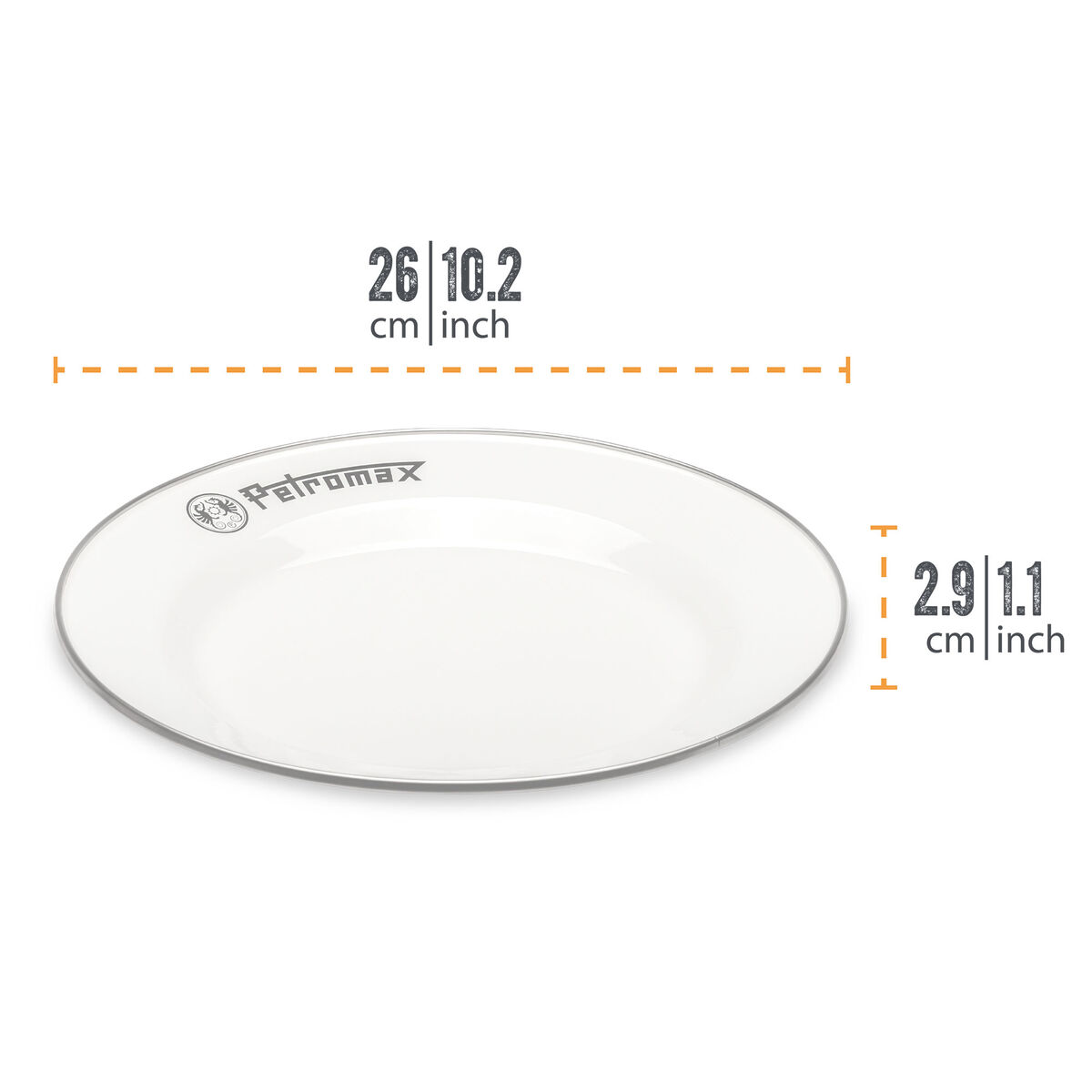 Middagstallerken 26 cm hvit, 2-pakning