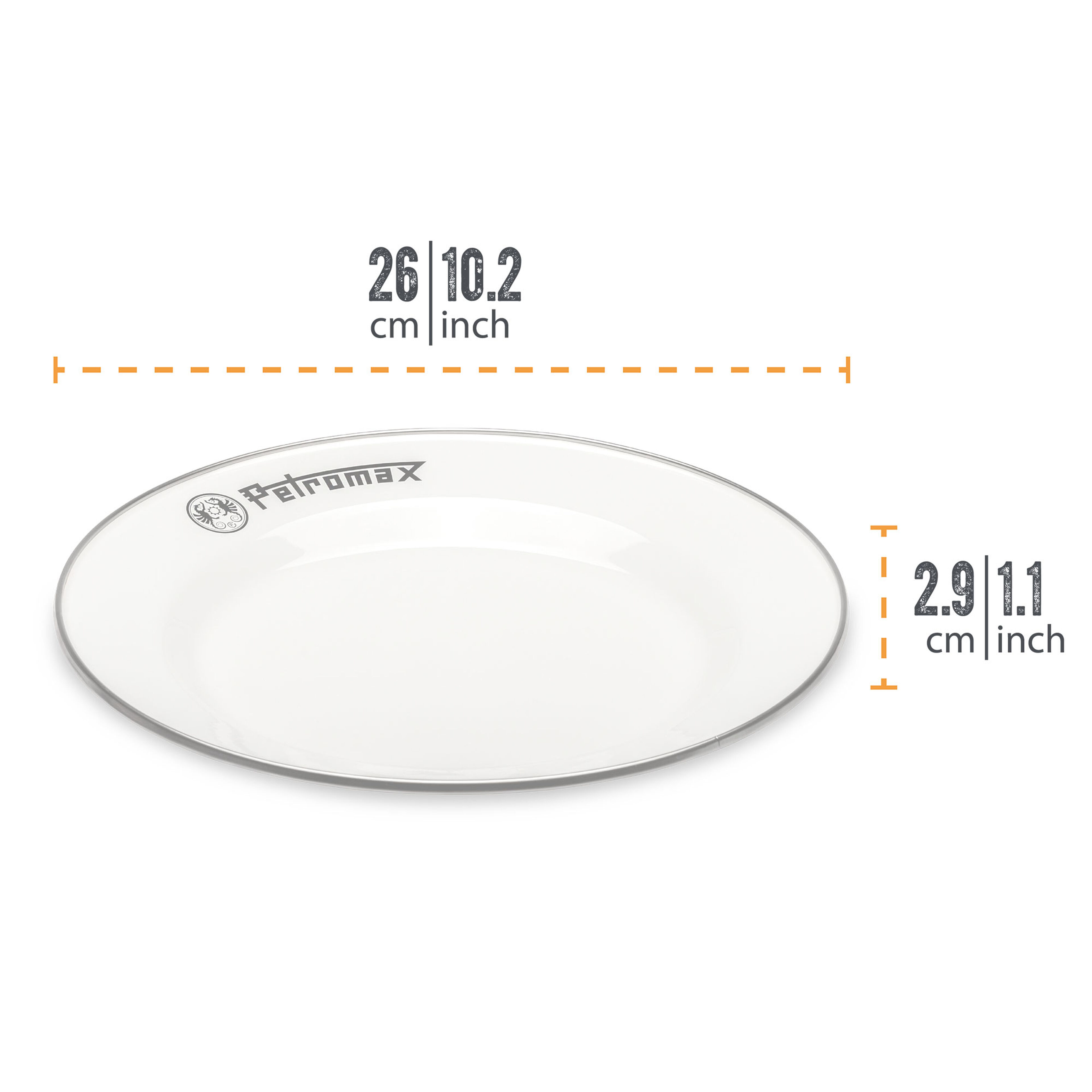 Ruokalautanen 26 cm, valkoinen, 2 kpl