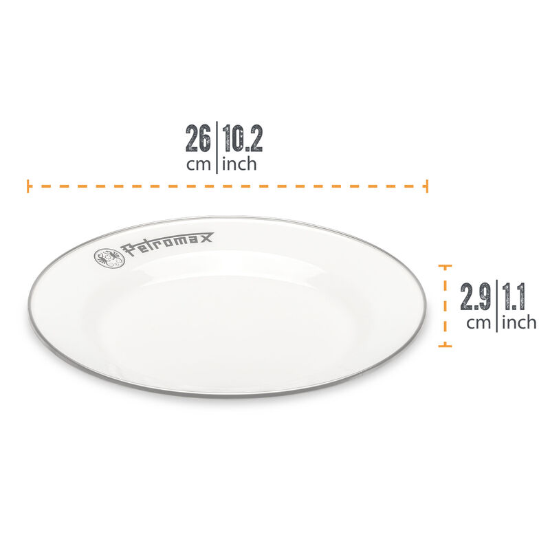 Ruokalautanen 26 cm, valkoinen, 2 kpl
