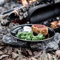 Lautanen 22 cm, musta 2 kpl