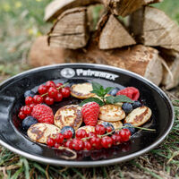 Lautanen 22 cm, musta 2 kpl