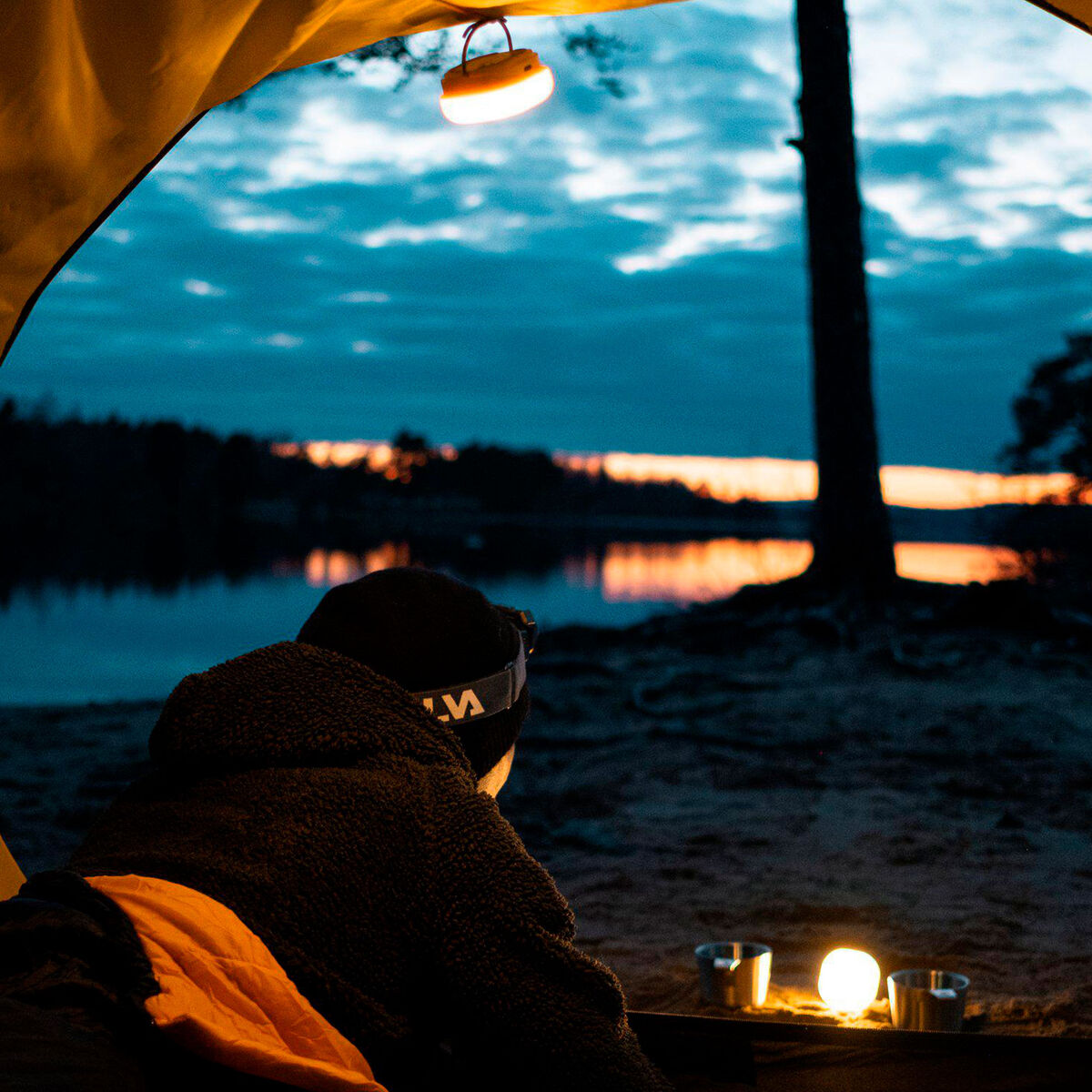 Glow campinglampe, gul